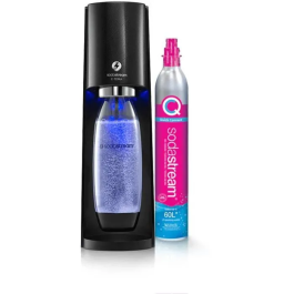 Sodastream E-TERRA Machine à eau gazeuse et soda Noir 1 bouteille 1 recharge de gaz 60L SOD7290116742786
