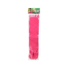 Guantes de déguisement fuchsia pour adulte - 42 cm - Accessoire coloré pour animatrice, chanteuse ou show thématique