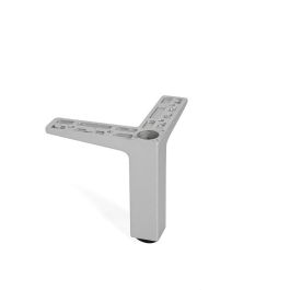 MAFOS Pata Metálica Zamak Quadro Acabado Cromo Brillo Altura H120