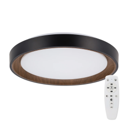 Plafonnier LED Décoratif 36W CCT 3000-6000K Réglable avec Télécommande, Noir