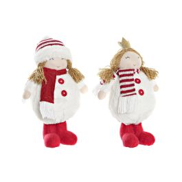Figurine Décorative DKD Home Decor Noël Poupée Polyester Filles (17 x 11 x 28 cm) (2 Unités)