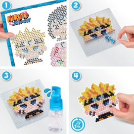 Aquabeads Kit Porte-Clés Naruto 1100 Perles, Figurines Sasuke Sakura Kakashi, Création Eau, À Partir de 4 Ans