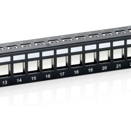 Equip Patchpanel 24x Cat6 19" FTP 1HE Keystone Montage sw