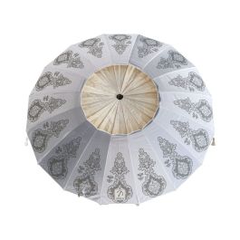 Parasol de plage Blanc Ø 220 cm SPF50+ Boho