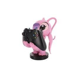 Exquisite Gaming Cable Guys - Figurine-Support Stitch Angel (Disney Lilo & Stitch) - Support de manette, télécommande ou smartphone pour PS5, Xbox Series X|S, Switch - 20 cm