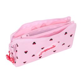 Trousse Fourre-Tout Triple Minnie Mouse Naive Rose 22 x 12 x 3 cm
