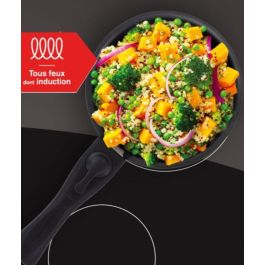 Set de 2 casseroles - Tous feux dont induction - ARTHUR MARTIN - AM2984 - Anti-adhésif - Ø 16-20 cm + Poignée amovible - Gris mat