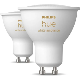 Philips Hue - Pack de 2 ampoules LED connectées GU10 - Spot dimmable blanc chaud à froid - Éclairage intelligent pour maison Precio: 81.144. SKU: B16NMBYQ3R