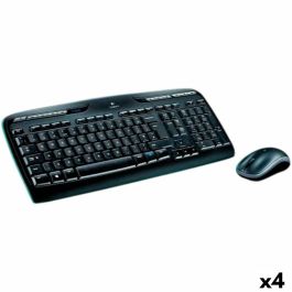 clavier et souris Logitech MK330 Noir Espagnol Qwerty (4 Unités)