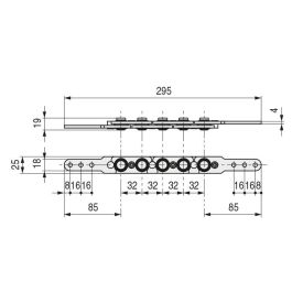 Q&Q Articulation Plate Courte 295mm 5 Nœuds