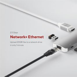 Hub USB Linq Byelements LQ49081 Blanc Gris