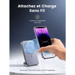 UGREEN Batterie Externe 20000 mAh 20W Charge Rapide USB-C Portable Gris - Alimentation Smartphone Tablette Voyage Sécurisée