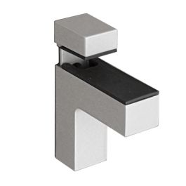 HERRAJES ALK Minigacela Support Étagère pour Verre et Bois, Réglable de 3 à 36 mm, Finition Chrome