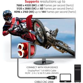 Club3D DisplayPort-Kabel 1.4 HBR3 32.4Gb/s 2m 8K60Hz St/St Polybeutel