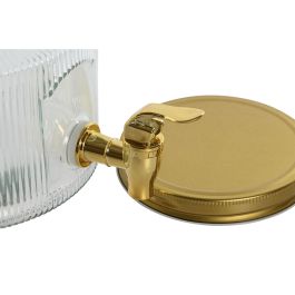 Distributeur d'eau Home ESPRIT Doré Métal Verre 17,8 x 25 x 15 cm