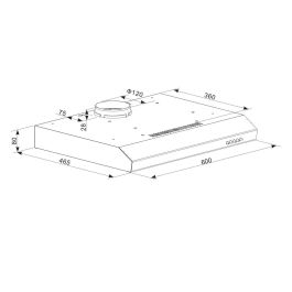 Hotte standard Cecotec Flux CM 602100 Blanc