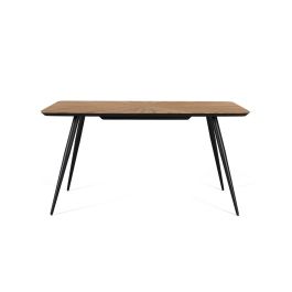 GINER Y COLOMER - Table de salle à manger en teck recyclé et fer noir, plateau rectangulaire 150 cm avec motif radial, pattes inclinées (assemblage requis) Precio: 755.988. SKU: B1CSFWMKMA