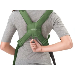 Infantino Swift Classic - Porte-bébé léger avec bavoir Wonder Cover détachable et poche avant extensible - Pour 3.2 à 11.8 kg - Vert