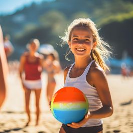 Ballon de Volleyball Aktive Neo Splash Multicouleur Néoprène (24 Unités)