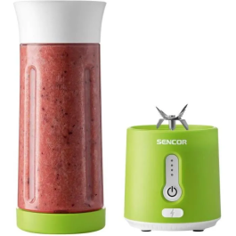 Sencor SBL 131GR Mixeur Portatif 150 W, Bol 500 ml, Batterie Rechargeable, Résistant à l'Eau IPX65, pour Smoothies et Soupes