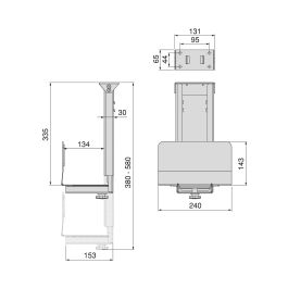 Emuca Support pour unité centrale, Acier, Peint aluminium