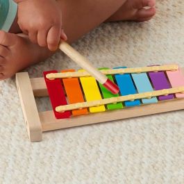 Fisher-Price Xylophone en bois, instrument de musique avec 2 pièces HXV13
