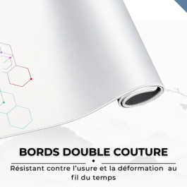 The G-Lab PAD SELENIUM - Tapis de souris XXL antidérapant gaming et bureau - 90 x 40 cm - Blanc