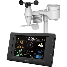 Sencor SWS 9400 - Station météo professionnelle sans fil avec capteur 5 en 1, écran LCD couleur 5.7", prévisions 12-24h, suivi pluie/pression, mesures intérieur/extérieur, alertes Precio: 124.812. SKU: B1AWKMY6GB