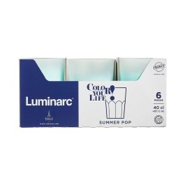 Vaso Alto Vidrio Summer Pop Luminarc 40 cL (6 Unidades)