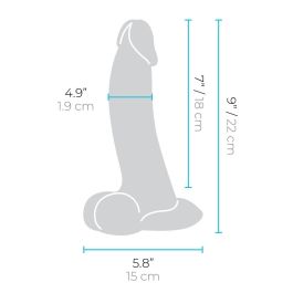 Gode réaliste B-Vibe Silicone Ø 4,9 cm (18 cm)