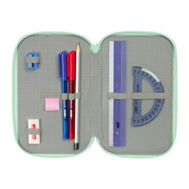 Trousse Scolaire avec Accessoires Disney Princess Bloom Rose Aigue marine 12,5 x 19,5 x 5,5 cm 37 Pièces