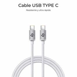 Câble USB-C vers USB-C Subblim OPTIMUS Blanc 2 m