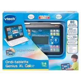 VTECH Ordi-Tablet Genius XL Color Noir - 2 en 1 : Tablette éducative et Ordinateur Portable - 5 ans et +
