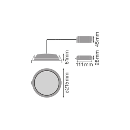 LEDVANCE Downlight LED 35W 2975Lm 3000K 100º IP44/IP20 LVE-4058075091559