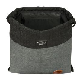 Sac à dos serré par des ficelles BlackFit8 Old school Noir Gris 35 x 40 x 1 cm