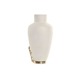 Vase Home ESPRIT Blanc Doré Aluminium Moderne 16 x 16 x 31 cm