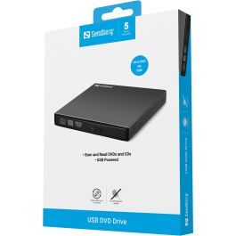 Sandberg 133-66 Externer Mini DVD-Brenner USB Schwarz
