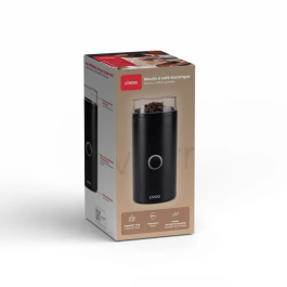 Livoo DOD219N - Moulin à café électrique 180 W avec lames en acier inoxydable, capacité 12 tasses, noir