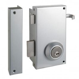 TESA Serrure de sécurité à poser Tesa TS10T6Iac, Cylindre T60, Argentée, Poignée Gauche