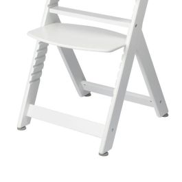BEBECONFORT TIMBA + coussin Chaise haute bébé, Chaise bois évolutive, de 6 mois a 99 ans, Chaise White et coussin gray