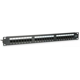 Equip Patchpanel 24x Cat6 19" UTP 1HE Keystone Montage sw