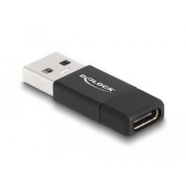 DELOCK USB 3.2 Gen 2 Adapter USB Typ-A Stecker zu USB Type-C Buchse schwarz