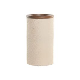 Vase Home ESPRIT Marron Beige Terre cuite Bois de manguier 16 x 16 x 30 cm