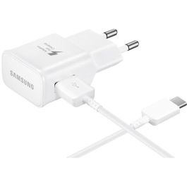 Samsung EP-TA20 Chargeur Secteur Blanc 15W avec Câble USB-C 1,5 m pour Charge Rapide - 100-240V - Intérieur