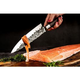 Forged Couteau de chef FOR8720039623378 SEBRA Acier japonais 440C Mango bois Dalbergia L 20,5 cm