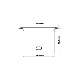 KIMERA Profilé Aluminium HEDE Anodisé Noir avec Diffuseur Opal, Tapons et Clips de Fixation 2,02M