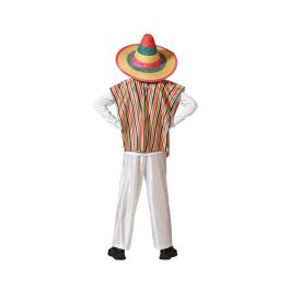 Déguisement Mexicain Enfant Clair, Poncho et Pantalon en Polyester, Taille 10-12 Ans, Multicolor - Déguisement de Carnaval et Fête Thème Pays du Monde