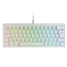 Clavier pour jeu Mars Gaming MKMINIPROWYES Qwerty US Blanc