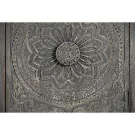 GINER Y COLOMER Buffet 3 portes en bois de manguier gris vieilli, finition lavée - Dimensions 172 x 43 x 82 cm