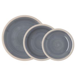 Assiettes Quid Baltic Gris Céramique 18 Pièces